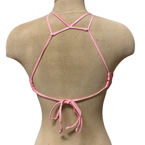 Altar’d State Bikini Top Pink Tie Dye Swimsuit High Neck S Small New - Picture 2 of 5